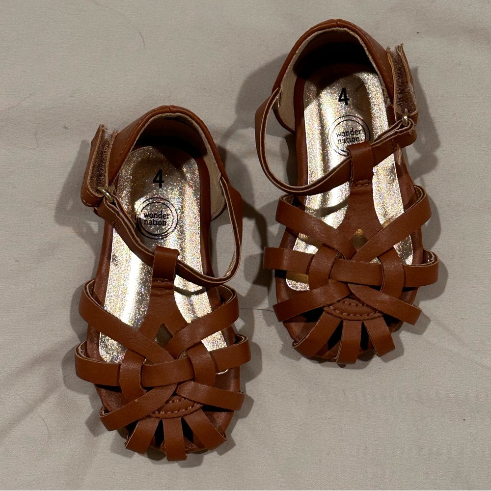 Brown Strappy Toddler Sandals